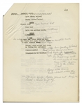 Moe Howard's 50pp. Script of Texaco Star Theater Starring Milton Berle & The Three Stooges With Shemp -- First Draft From 1948 Annotated by Moe With His Signatures -- 8.5 x 11 -- Very Good